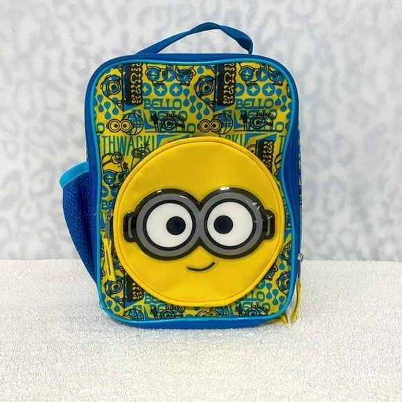 Other - Minion The Rise of Gru Lunch Tote Kids Insulated Lunch Bag Pockets NWOT